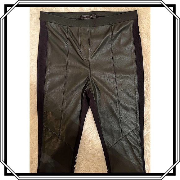 BCBG MaxAzria “Maddex” Leather Front Leggings (NWT) - Picture 4 of 10